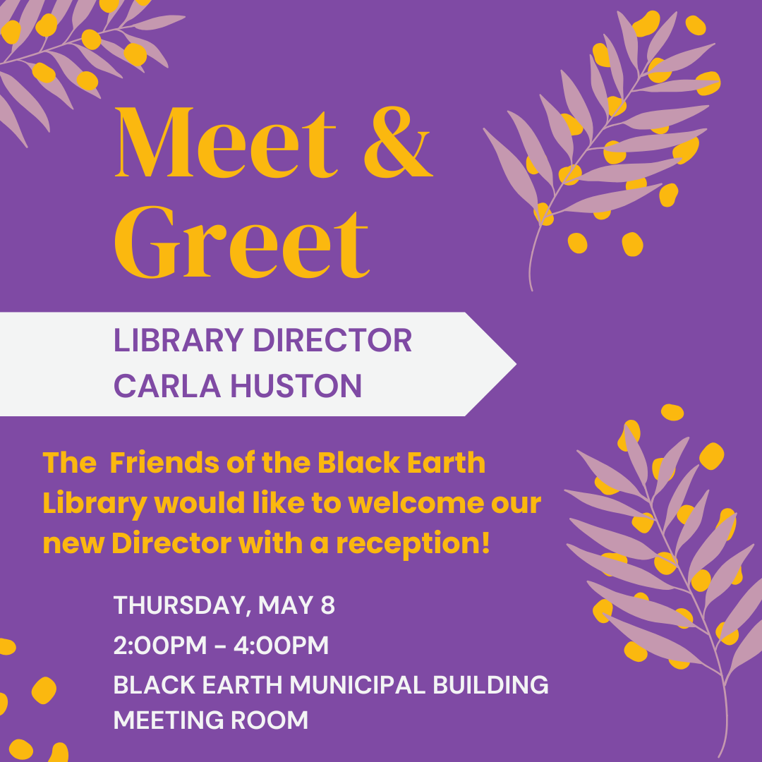 Meet and Greet Carla Huston on May 8 from 2-4pm.