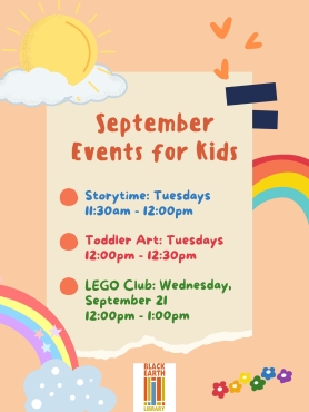 Storytime, Toddler Art, LEGO Club